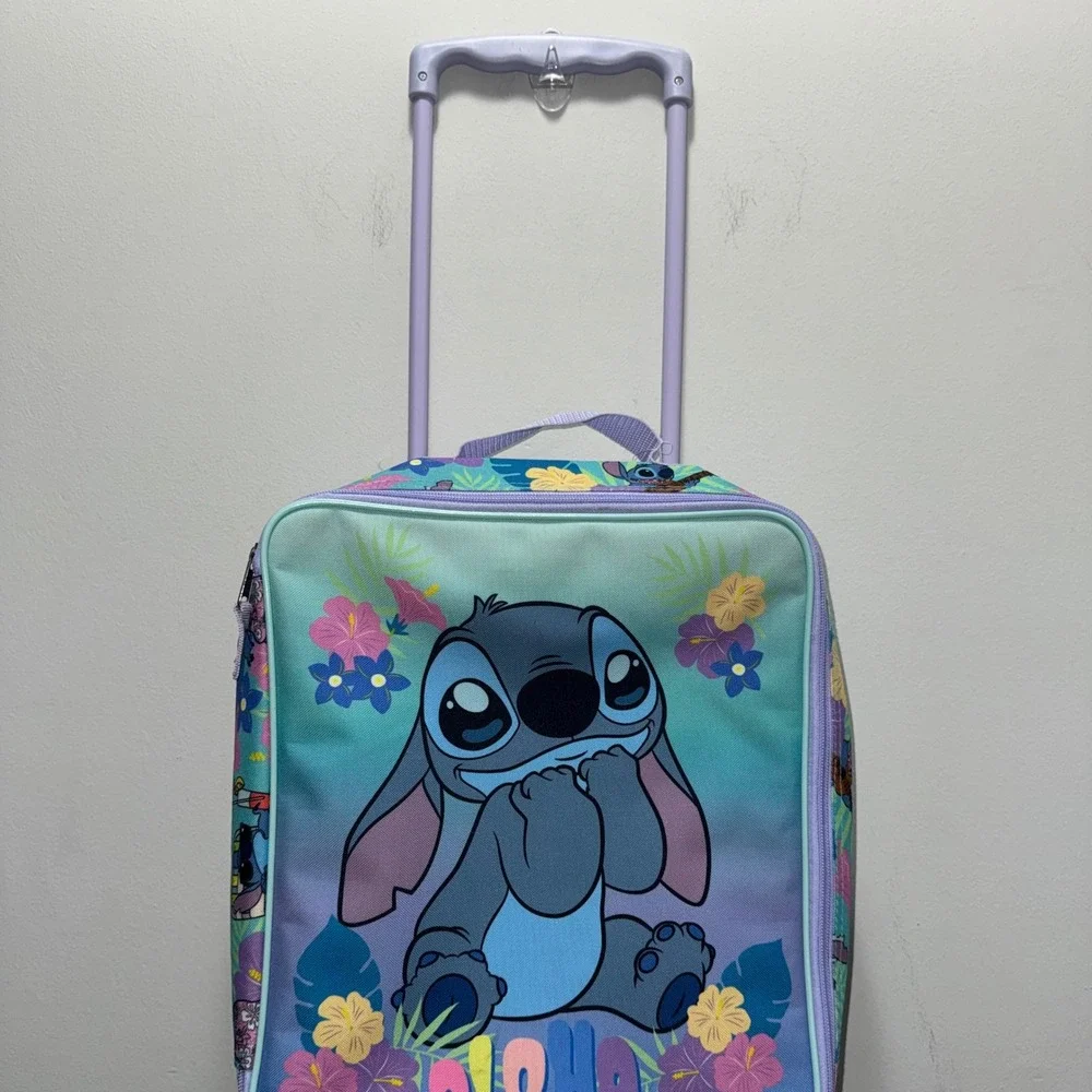 Disney Lilo & Stitch Aloha Kids Rolling Suitcase Bioworld Tropical Carry On